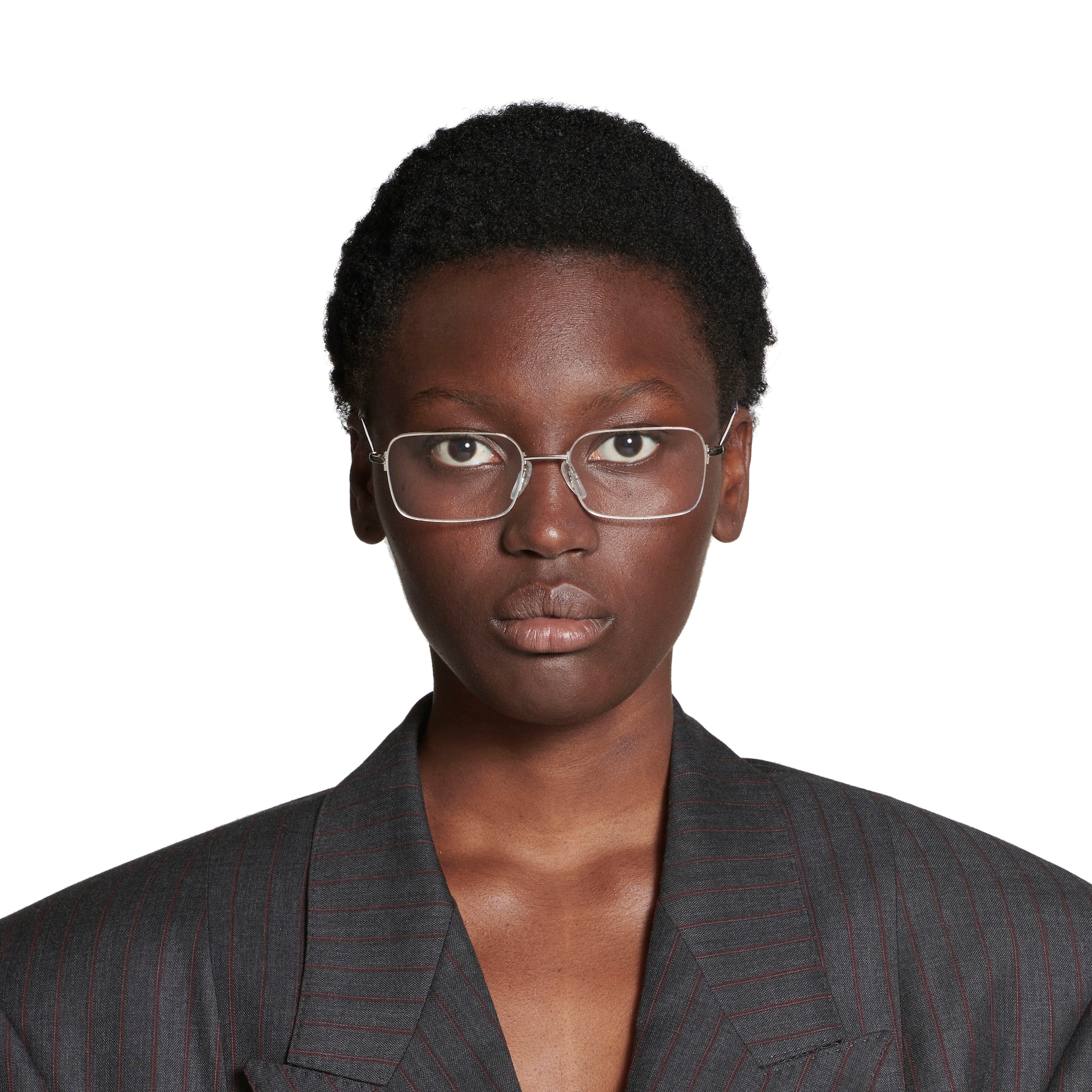 Invisible Rectangle Sunglasses in Silver - Image 2